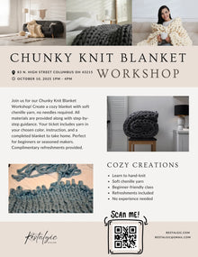 Chunky Knit Blanket Workshop Restalgic Atelier