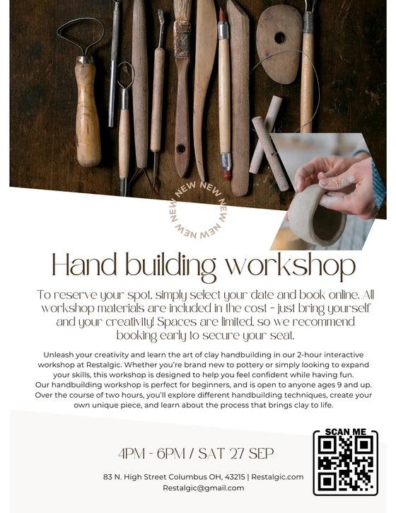 Handbuilding Pottery Workshop – 2-Hour Guided Experience Restalgic Atelier